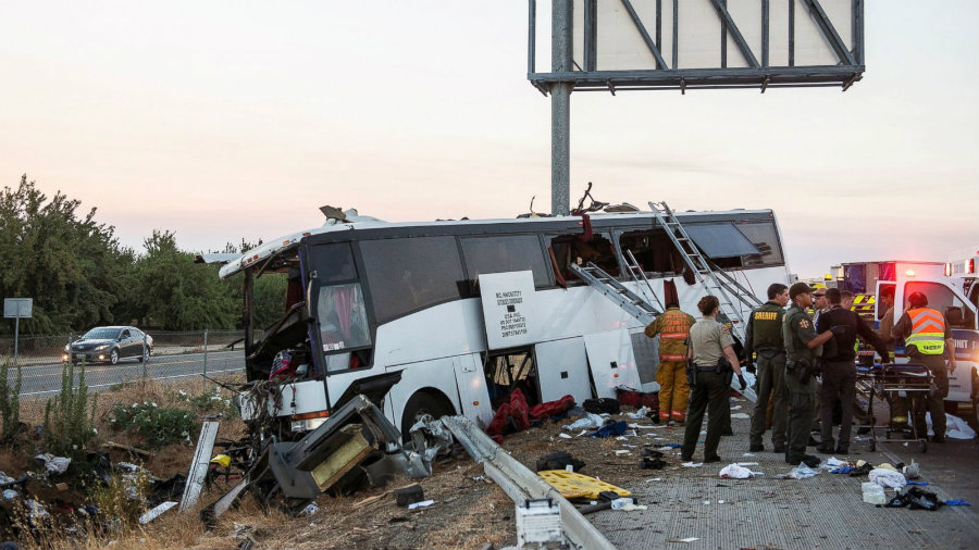 California Highway Patrol (CHP) Officer Moises Onsurez reported that 30 people were on board the vehicle. Image Credit: ABC News