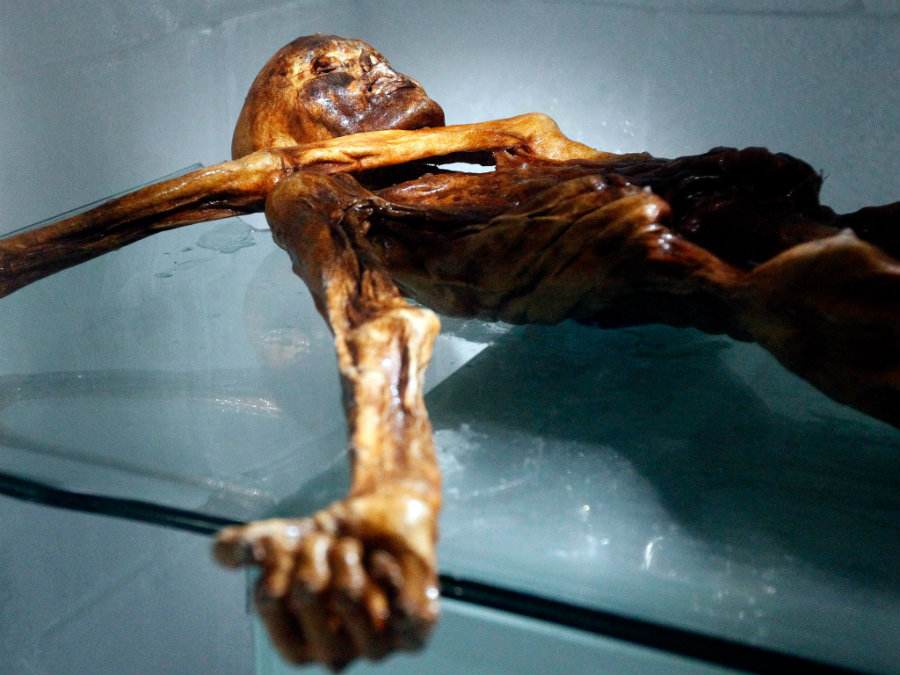 Otzi, the so-called "Iceman", is one of the most famous men in the world and was discovered in 1991 by hikers on the Italian Otzal Alps. Photo credit: Independent