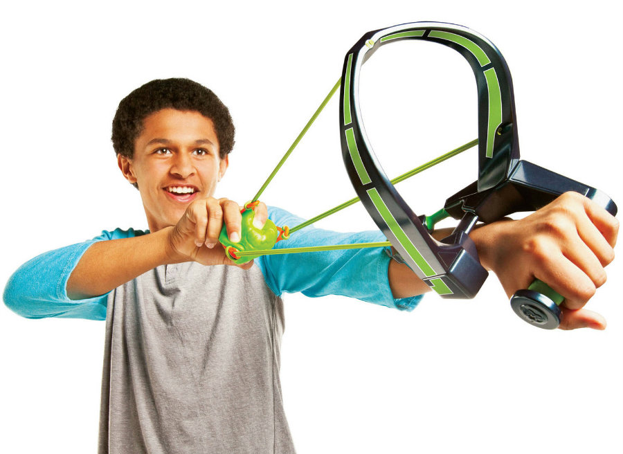 The Slimeball Slinger includes projectiles that can be fired over 30 feet and have the potential to poke a child’s eye out. Photo credit: Walmart