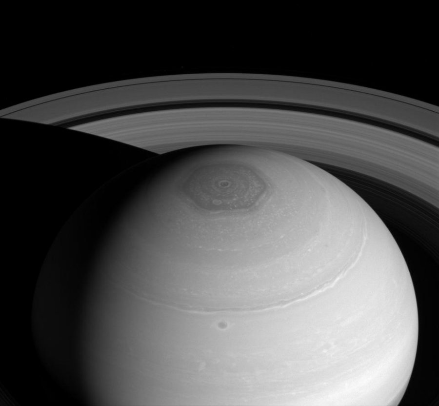 Saturn's mysterious North Pole. Photo credit: NASA / JPL-Caltech / Space Science Institute