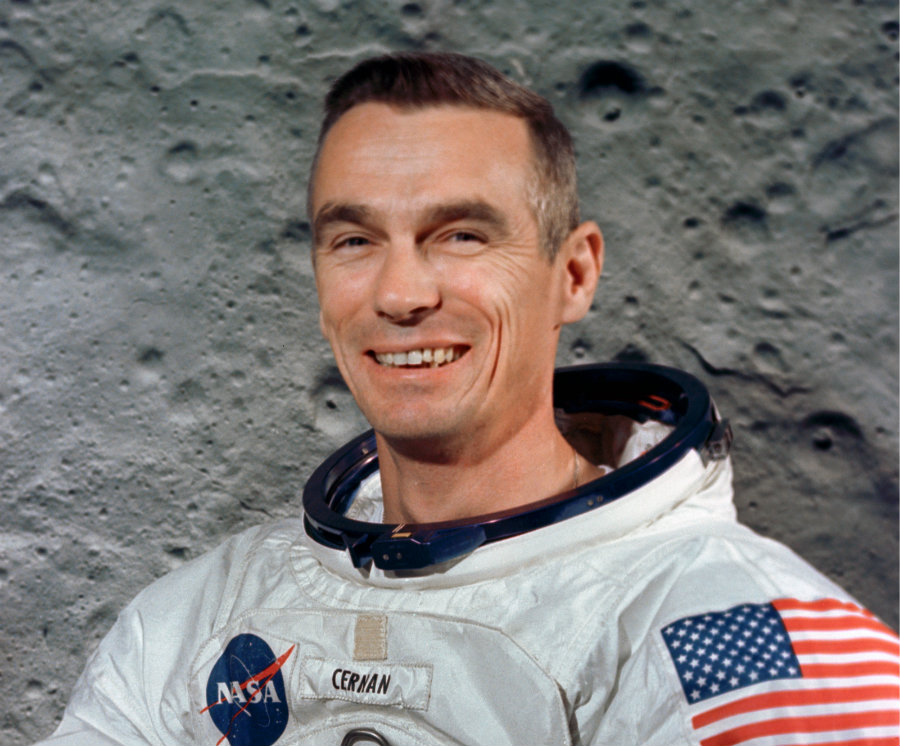 Cernan was a former captain of the U.S. Navy who traveled twice to the Moon. Photo credit: Alchetron