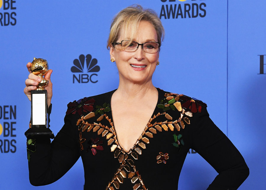 Meryl Streep offered a very polemic speech mainly about President-elect Donald J. Trump, in the 2017 Golden Globe Awards ceremony. Photo credit: Kevin Winter / Getty Images / Slate