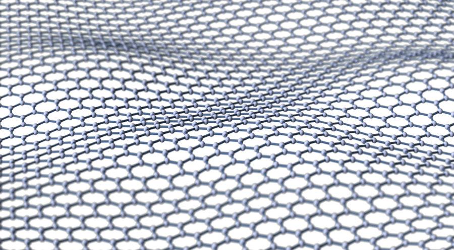 The Graphene is an allotrope of carbon, which has a two-dimensional and hexagonal shape, where each atom forms each vertex (Graphene at a molecular scale). Photo credit: Extreme Tech 