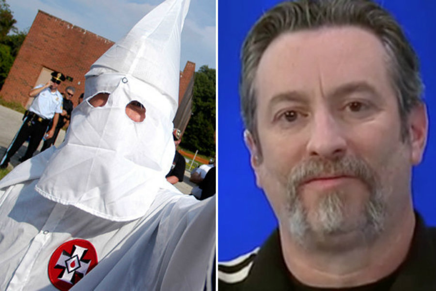 Frank Ancona, a leader of a Missouri Ku Klux Klan, was found dead near a river. Image credit: Getty / MSNBC / Daily Star