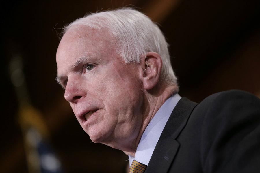 Republican Senator for Arizona John McCain has taken the role of Trump’s leading conservative antagonist.  Image credit:  Win McNamee / Getty / The New Yorker