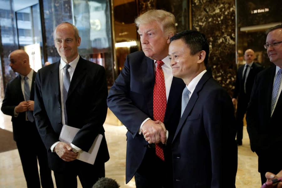 Trump and Ma had a meeting in January where they discussed workforce and trade policies. Image credit: Mike Segar / Reuters / The Wall Street Journal