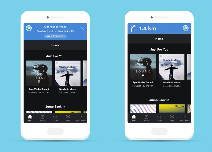 Waze, Spotify