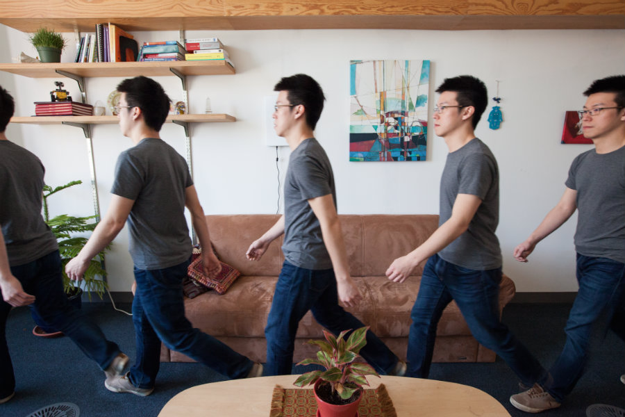 WiGait can measure the walking speed of several people with 95 to 99 percent accuracy using wireless signals. Image credit: Jason Dorfman / CSAIL / MIT News