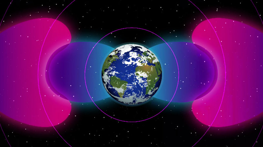 According to NASA, a human-made bubble of radio waves could be shielding Earth from radiation. Image credit: NASA