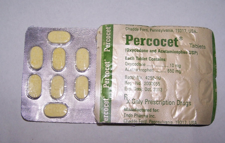 Percocet is a brand-name drug that contains oxycodone, a powerful opioid painkiller, as well as the analgesic pain reliever acetaminophen. Image credit: Healthdrugsforu.com