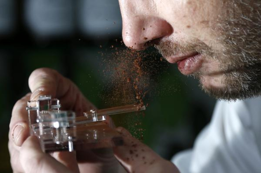 The "Chocolate Shooter," manufactured by Persoone. Image Credit: Francois Lenoir/REUTERS