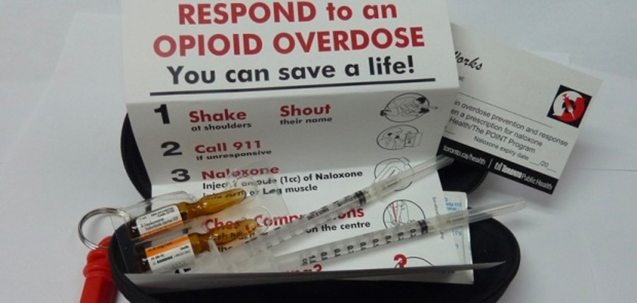 Naloxone kit distributed in Toronto, Canada. Image Credit: University of Washington