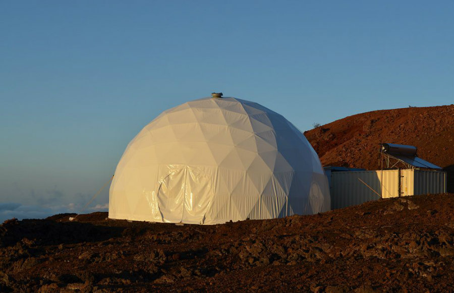 Six NASA scientists finally ended on Sunday an eight-month period of isolation inside a massive dome in a Hawaiian volcano zone. Image credit: Vox