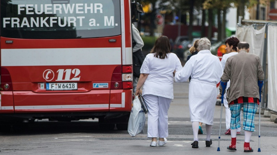 Seniors and newborns had to be evacuated prior to the defusal. Image Credit: Independent Online/AFP