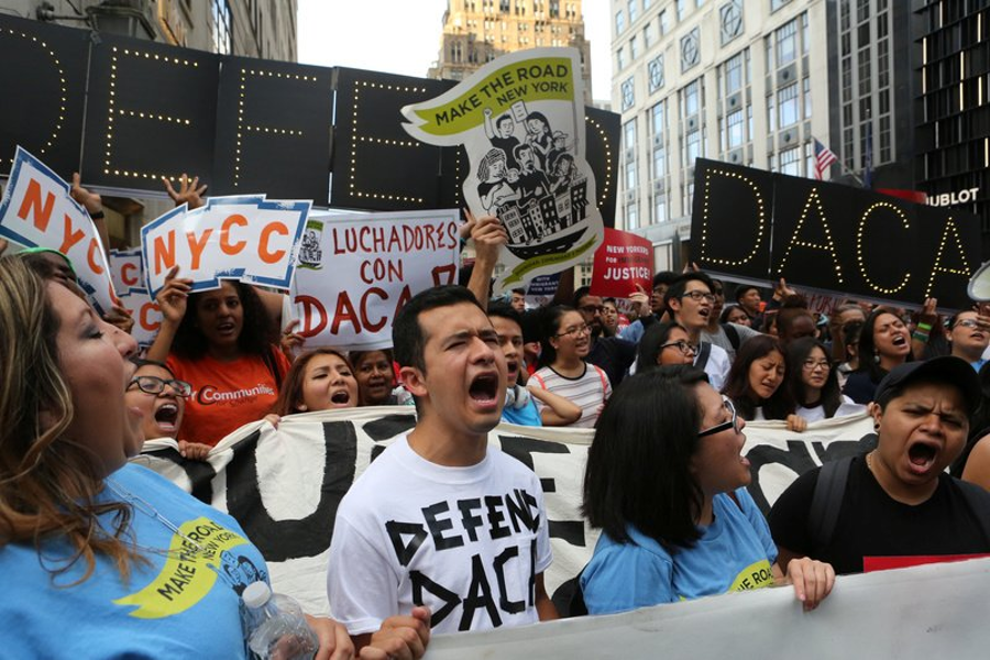 Pro-DACA protesters in New York. Image Credit: Reuters