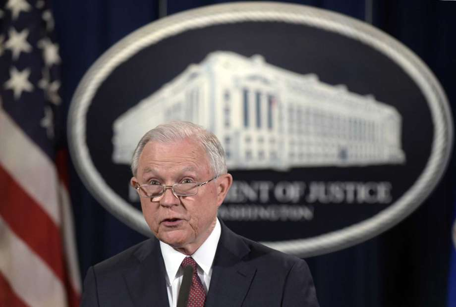 Attorney General Jeff Sessions announced the decision from the Justice Department. Image Credit: Associated Press