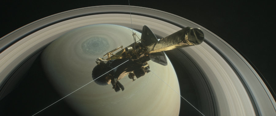 The spacecraft was the first human probe to orbit Saturn. Image credit: NASA