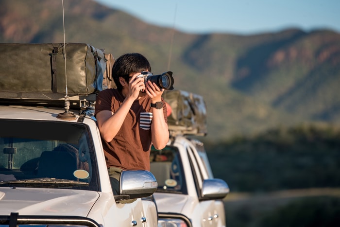 Photographer Documenting While Traveling