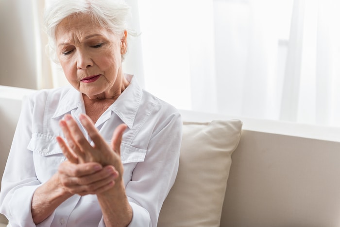 Arthritis in Hands of Older Woman