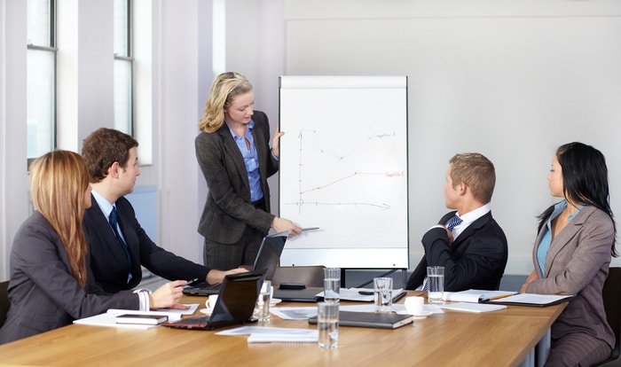 Female Employee in a Business Meeting