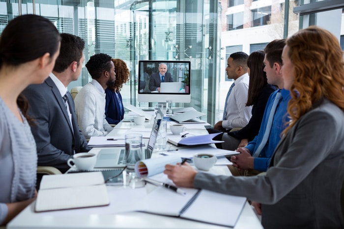 Video Conferencing Business Meeting