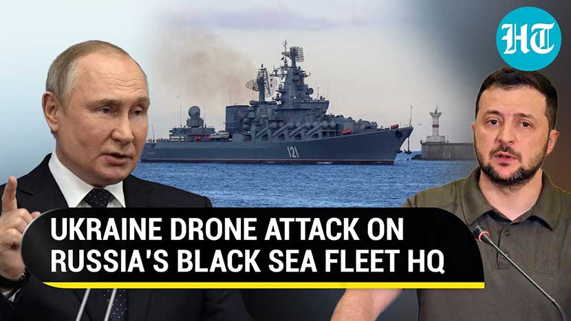 Ukraine Launches Drone Attack on Russia’s Fleet Headquarters in the Black Sea