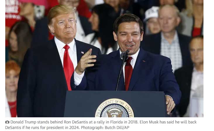 Elon Musk Boasts of His Preference for Ron DeSantis in the 2024 Presidency